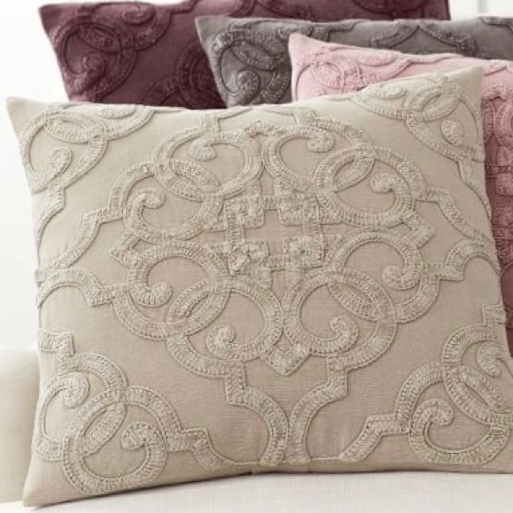 Pottery Barn Accents Pottery Barn Drew Embroidered Pillow Cover